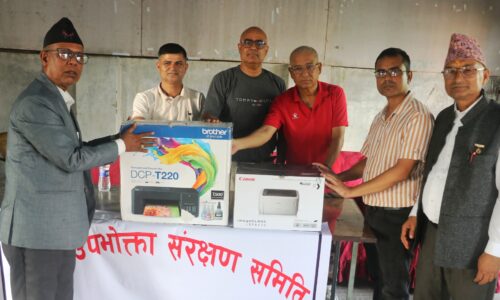 जेनजी आन्दोलनमा क्षतिग्रस्त विराटनगर–३ वडा कार्यालयलाई दुई प्रिन्टर सहयोग