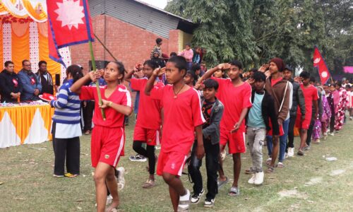 कटहरीमा राष्ट्रपति रनिङ शिल्ड सुरुः १३ विद्यालयका ३३५ विद्यार्थी मैदानमा