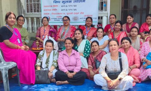 विराटनगरमा महिलाहरूका लागि पाँचदिने क्रिस्टल तथा पोते माला बनाउने तालिम सुरु